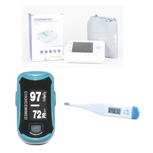 Pack tensiómetro digital + pulsioxímetro + termómetro digital