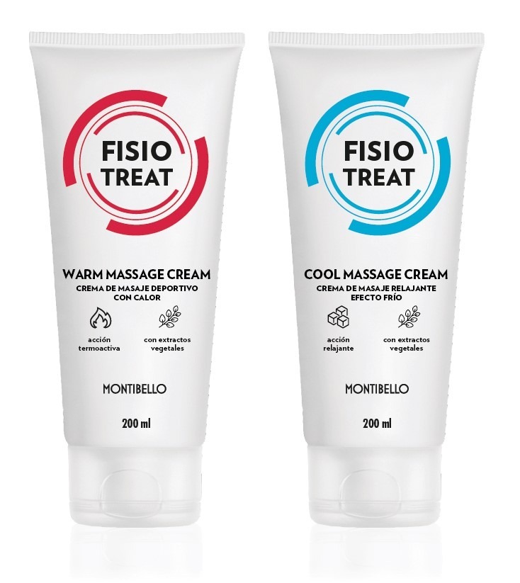 Crema calor y frío 200 ml expositor mixto Montibello 4 de frío y 4 de calor