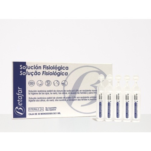 Suero fisiológico monodosis 5 ml 30 uds -> 1 caja