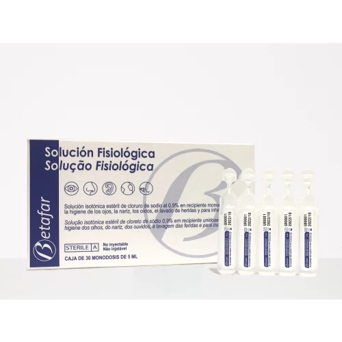 Suero fisiológico monodosis 5 ml 30 uds -> 10 cajas