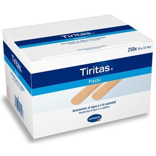 Tiritas plastic C/250 uds 19 x 72 mm