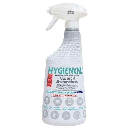 Hygienol 750 ml con pulverizador -> 12 unidades