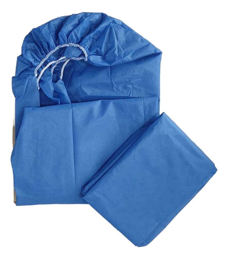 Sabana ajustable azul 95 x 220 bolsa de 5 uds